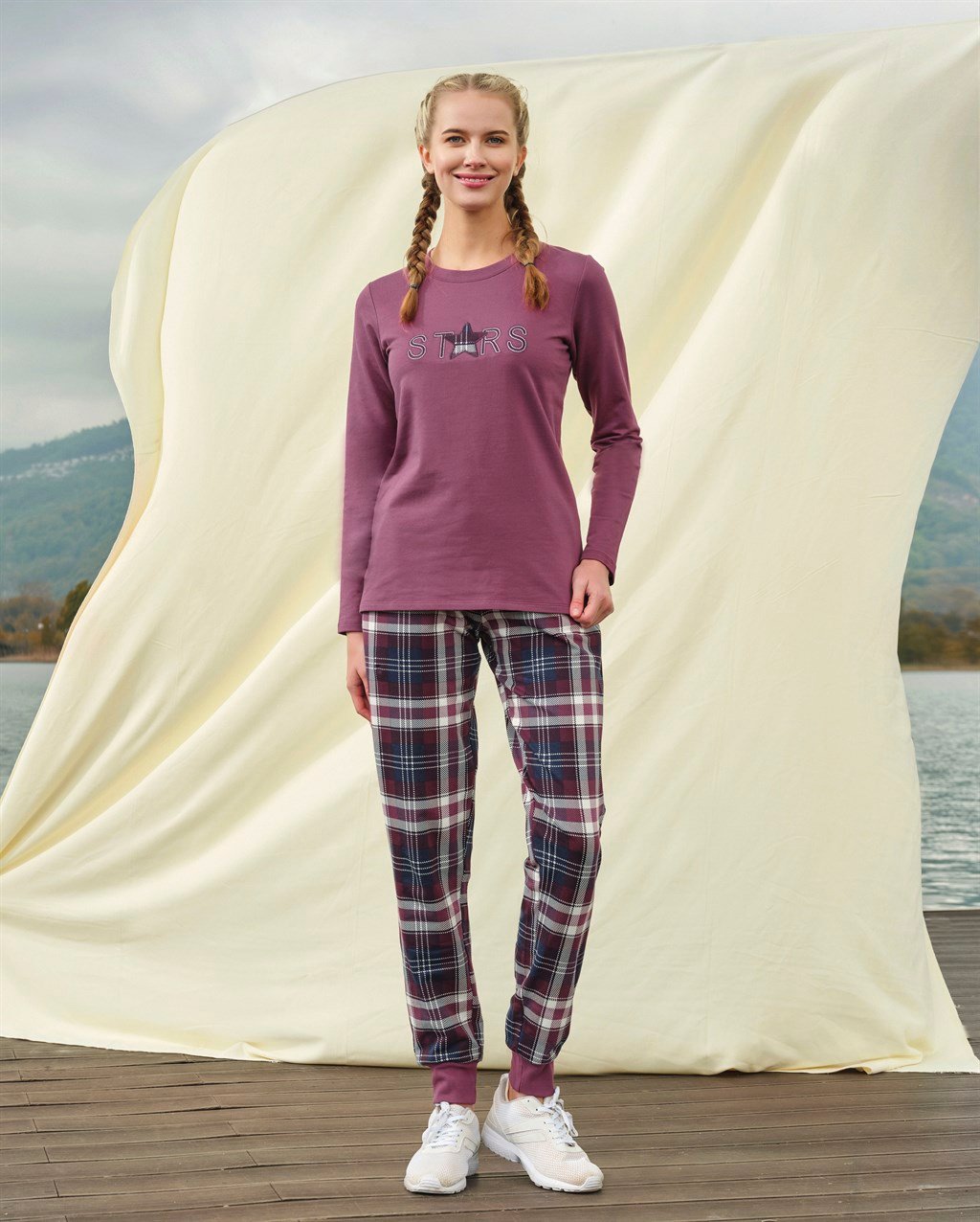 DOREANSE KADIN T-Shirt Pijama Takımı 4133