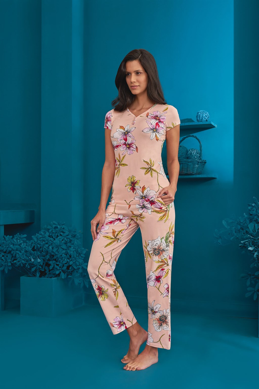 DOREANSE Kadın T-Shirt Pijama Takımı 4110