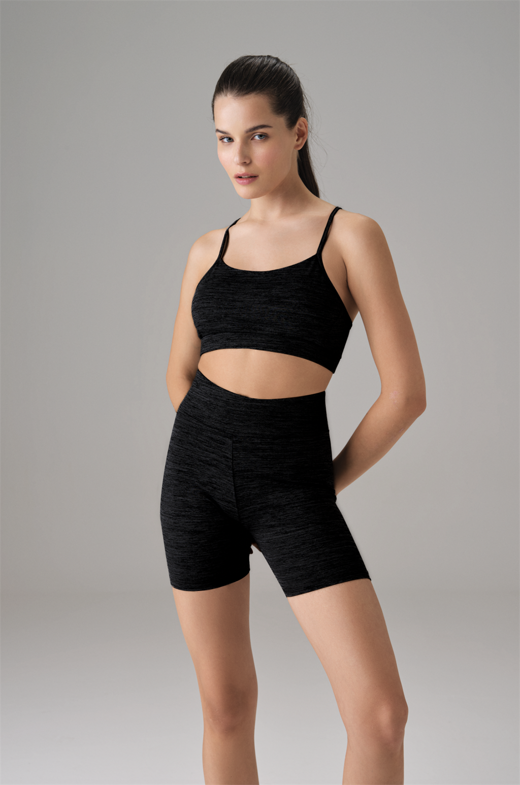 DOREANSE Kadın Yüksek Bel Toparlayıcı Kısa Bisikletçi Spor Tayt 8033