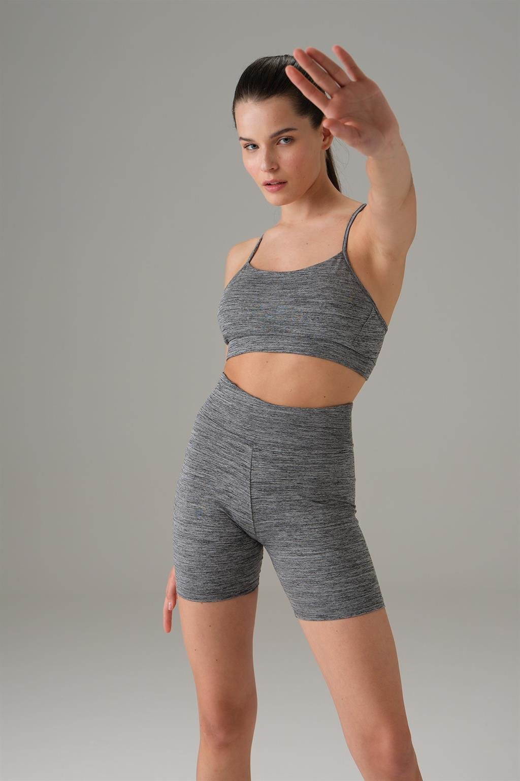 DOREANSE Kadın Yüksek Bel Toparlayıcı Kısa Bisikletçi Spor Tayt 8033