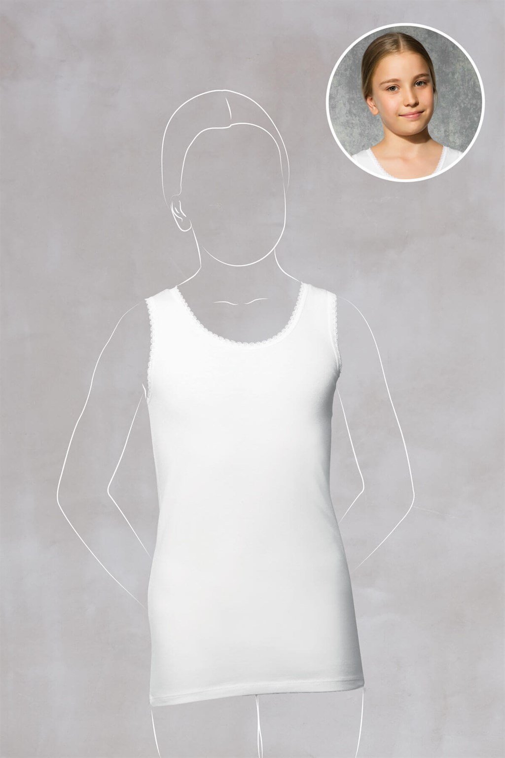 Doreanse Kız Çocuk Modal Yuvarlak Yaka Günlük Atlet 350