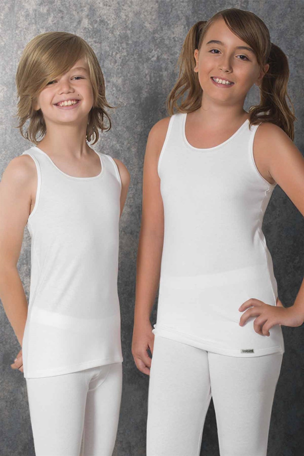 Doreanse Unisex Çocuk Viloft Yuvarlak Yaka Atlet 215