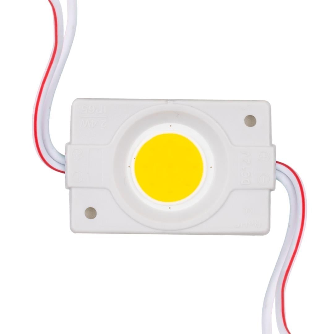12 Volt 2.4 Watt Beyaz COB LED Modül - 40x22 mm