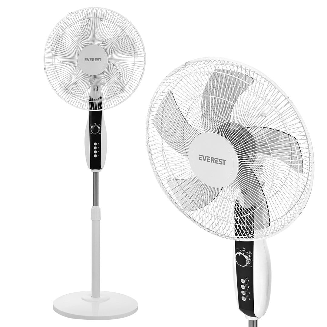 Everest FAN11 Cool Air 16'' 50 Watt 5 Pervaneli 3 Kademe 1200RPM Zaman Ayarlı Vantilatör - Beyaz
