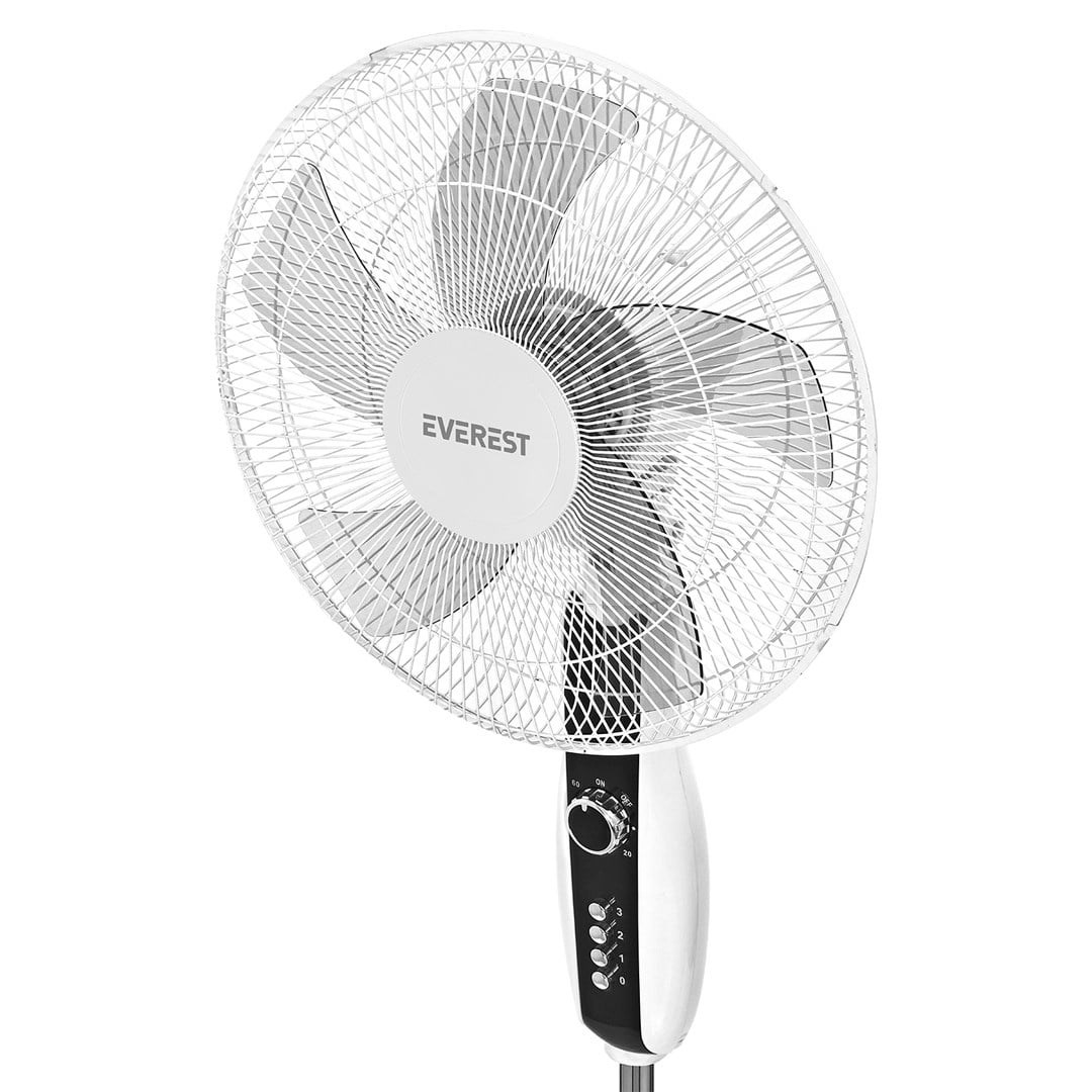 Everest FAN11 Cool Air 16'' 50 Watt 5 Pervaneli 3 Kademe 1200RPM Zaman Ayarlı Vantilatör - Beyaz