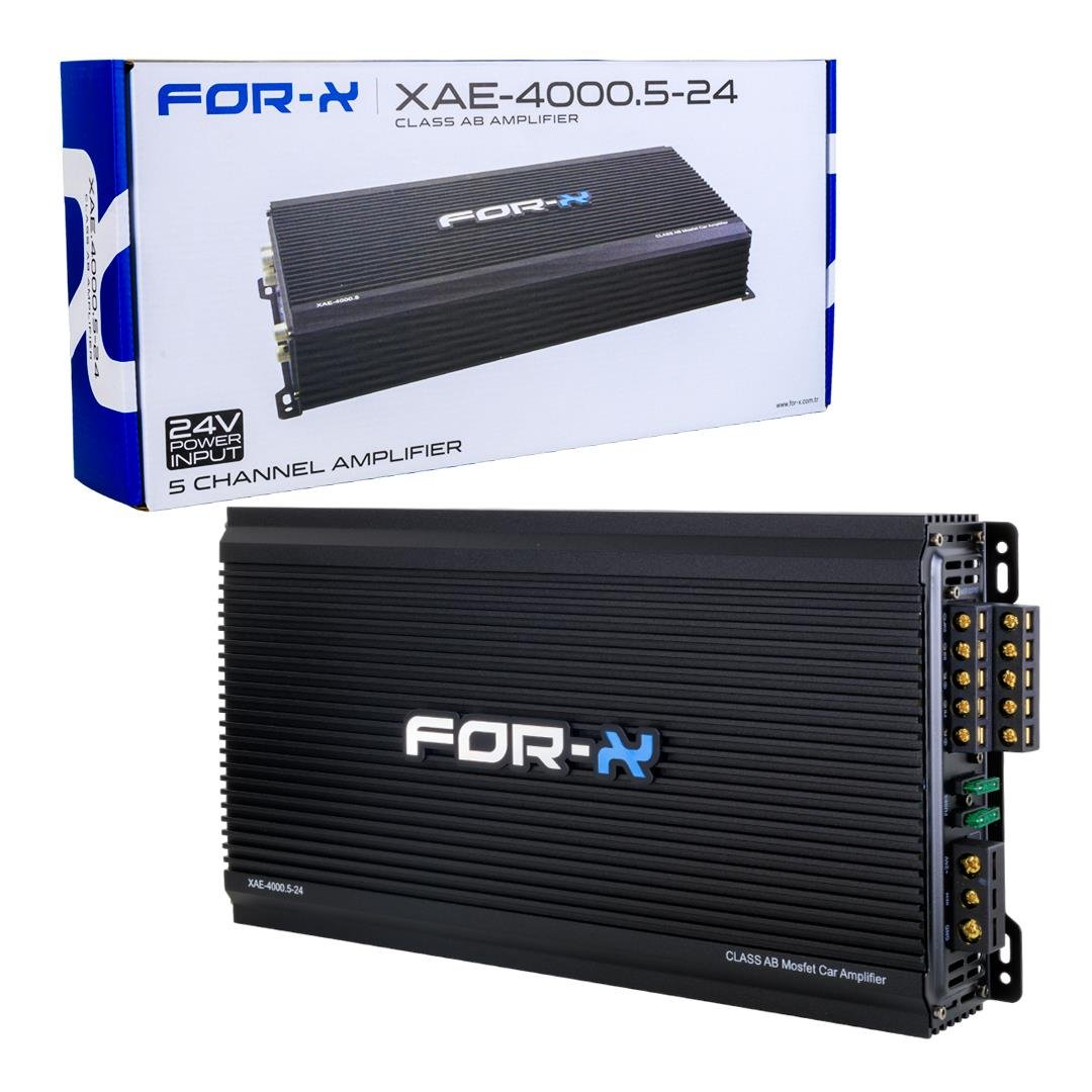 FOR-X XAE-4000.5 5 KANAL 24 VOLT ANFİ (BASS KONTROLLÜ)