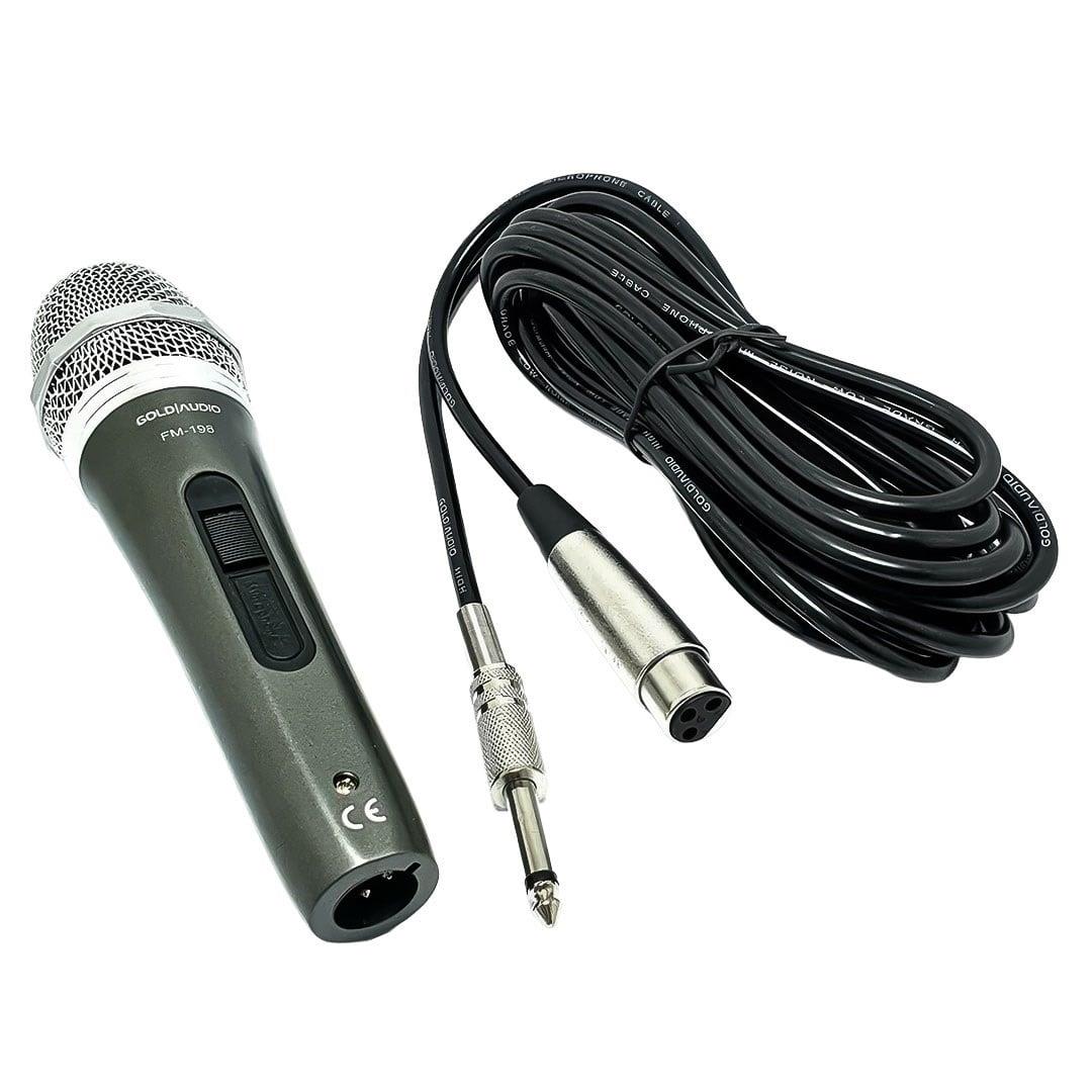 Gold Audio FM-198 Dinamik 600 Ohm Kablolu El Mikrofonu