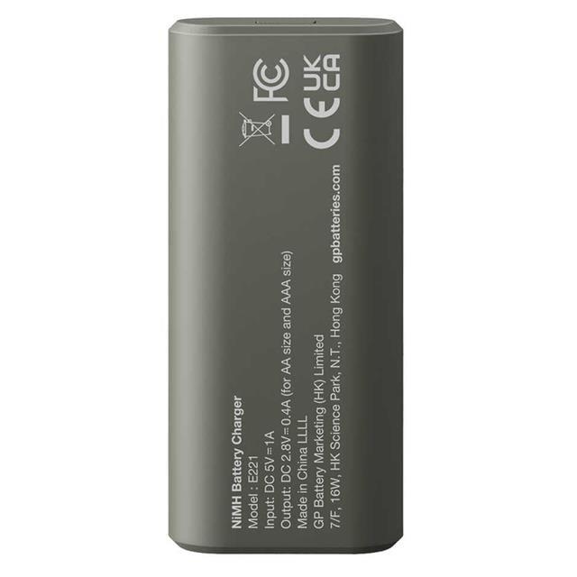 Gp Recyko E221 Usb 2'Li AA - AAA Pil Şarj Cihazı (GPACSE221004 GPE221R21-2GTLB1)