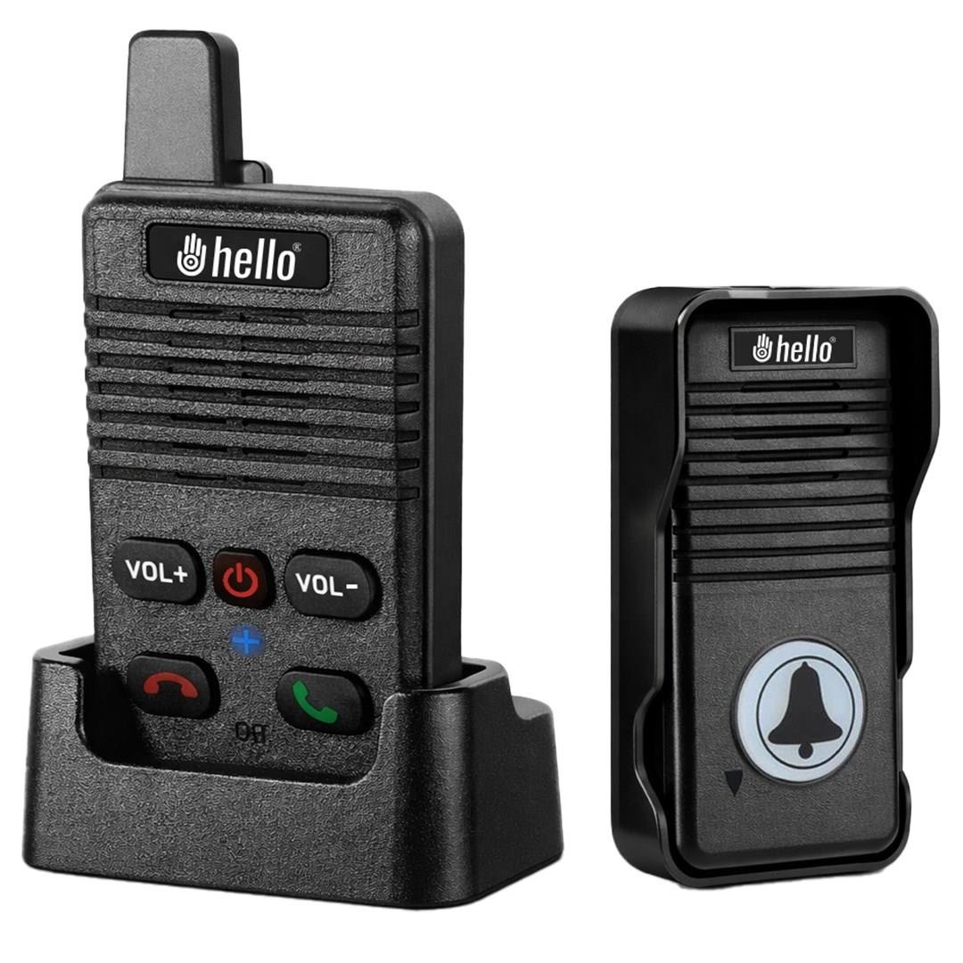Hello D90 1000mAh Şarjlı Kapalı Devre Telsiz Kapı Zili ve İnterkom Sistemi Kesintisiz Çift Taraflı Sesli İletişim Telsiz