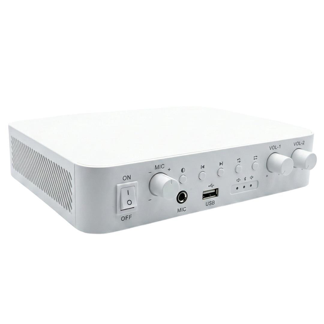 Hikvision DS-QAE0A60G1-VB 60W 2 Bölgeli Analog Amfi Amplifikatör USB/Bluetooth/Mik/RCA
