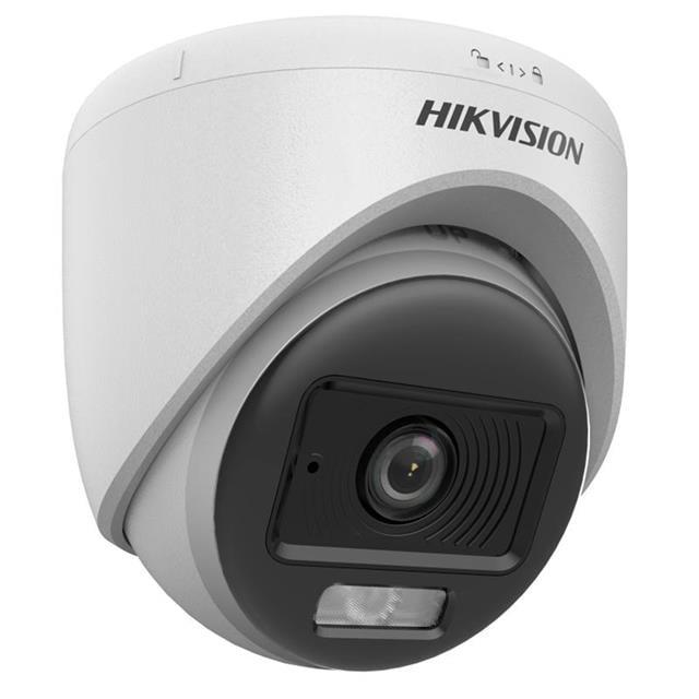 Hikvision TVI-AHD 2MP 2.8Mm Sabit Lensli Colorvu IR Turret Dome Analog Kamera (DS-2CE70DF0T-LPFS)