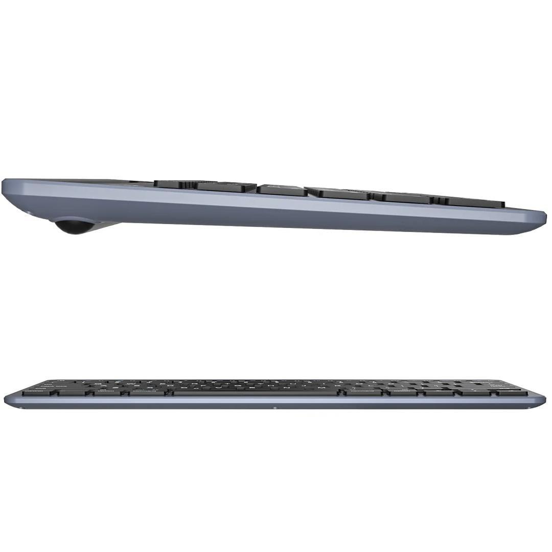 Lenovo Lecoo BK100 Bluetooth V3.0 Çoklu Cihaz Uyumlu Şarj Edilebilir Kablosuz Gri Türkçe Q Klavye