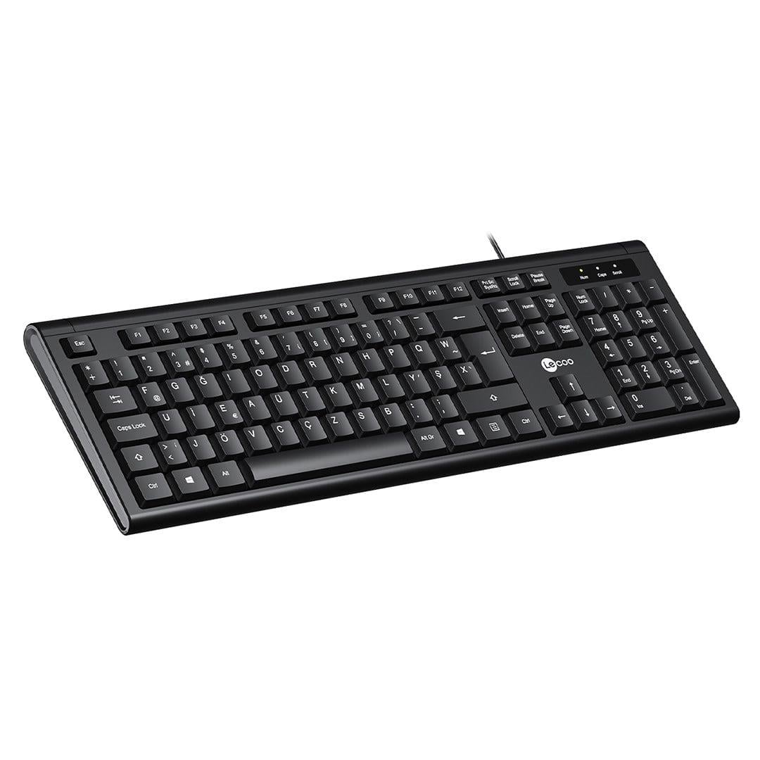 Lenovo Lecoo KB101 USB Kablolu Siyah Türkçe F Klavye (Numpadli)