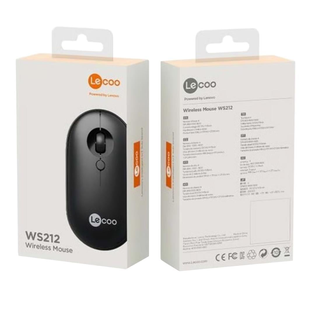 Lenovo Lecoo WS212 1600 DPI 4 Tuşlu Kablosuz Siyah Optik Mouse