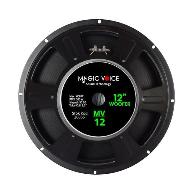 Magicvoice MV-12 Maks.600 Watt / Rms 300 Watt 12” Siyah 30 Cm Woofer Yedek Hoparlör