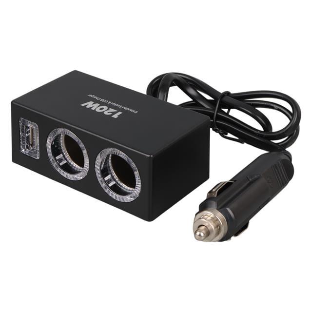 Olesson 1522 12-24V Tek USB Girişli 120W 80Cm Kablolu 2'Li Araç Çakmak Çoklayıcı