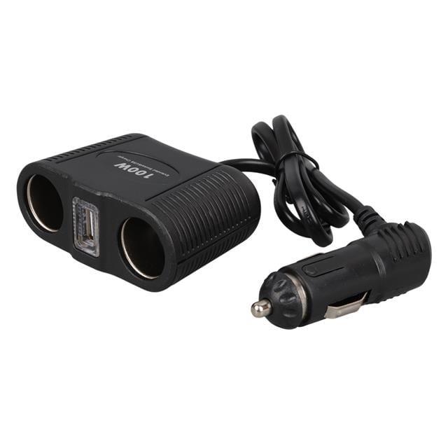 Olesson 1645 12-24V Tek USB Girişli 100W 70Cm Kablolu 2'Li Araç Çakmak Çoklayıcı