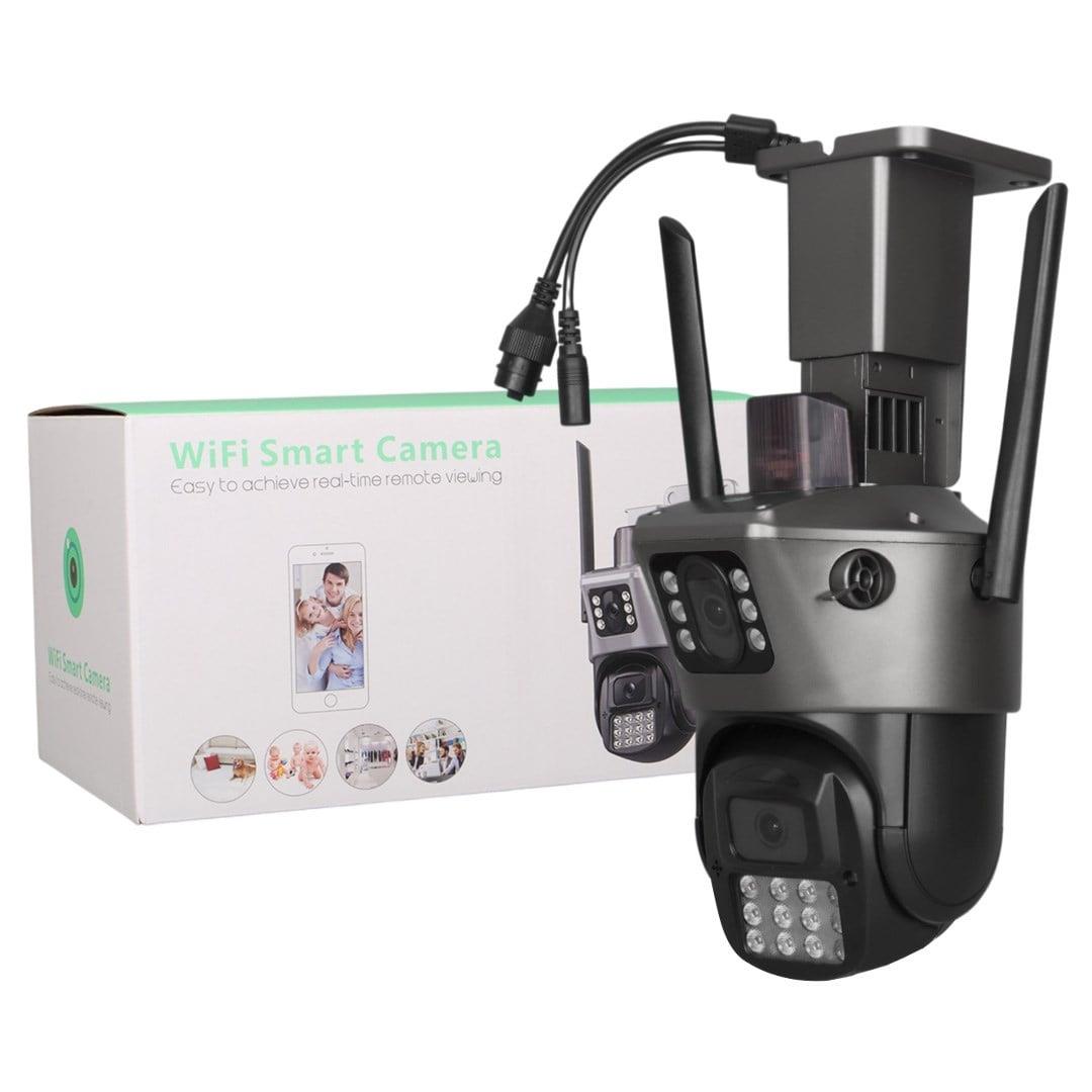 Plato PL-39050 Dual Smart Çift Kameralı Gece Görüşlü 3MP+3MP Speed Dome Wi-Fi Güvenlik Kamerası iCSee