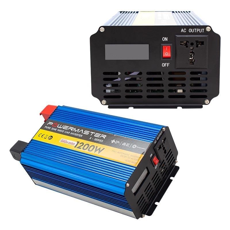 Powermaster 12 Volt 1200 Watt Pure Sinus Wave İnverter PWR-1200