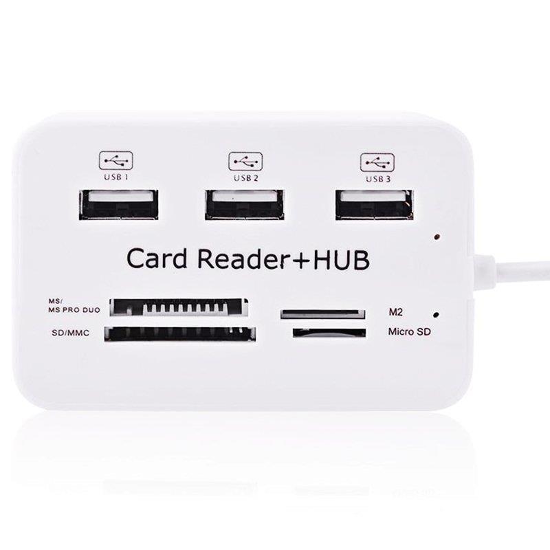 Powermaster 3 Port 2.0 Usb Çoklayıcı Hub + 4 Slot Kart Okuyucu PM-6052