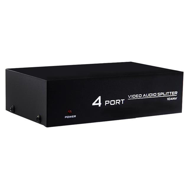 Powermaster AV-104 4 Port Video Audio Splitter
