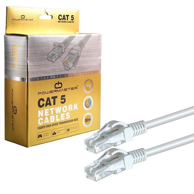 Powermaster Cat5 30 Metre RJ45 Patch Network Ethernet İnternet Kablosu