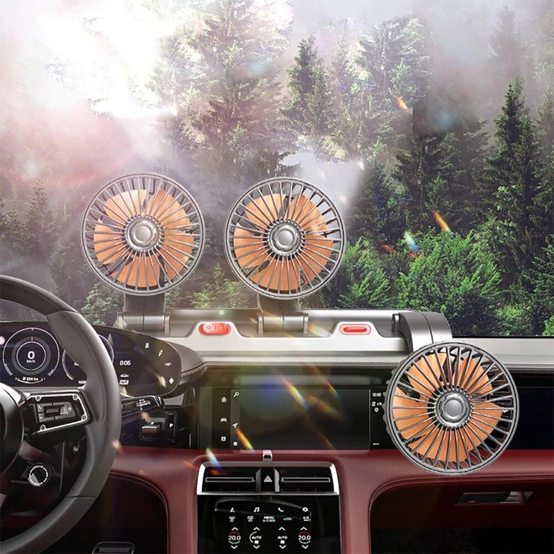 Powermaster FAN40 Araç İçi Vantilatör Fanı 12 Volt Çakmaklık Girişli 3 Başlıklı 360 Derece
