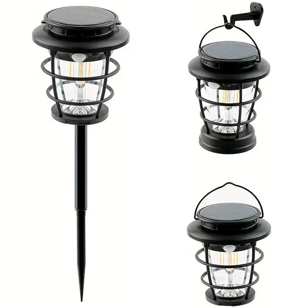 Powermaster HOP-8818 Sensörlü Taşınabilir Şarjlı + Solar Panelli 4 Çalışma Modlu Beyaz-Günışığı Işık Bahçe-Kamp Lambası