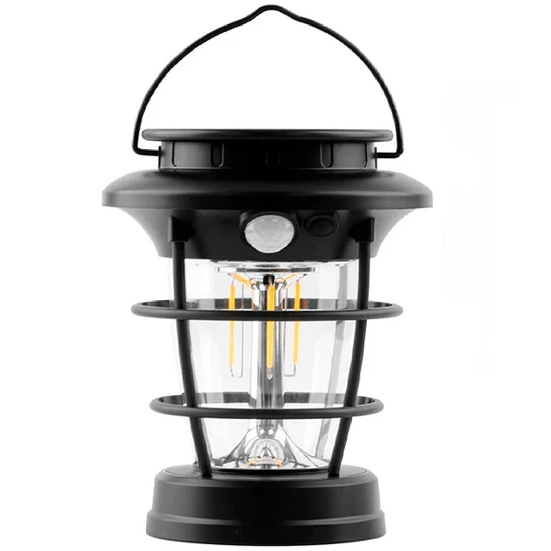 Powermaster HOP-8818 Sensörlü Taşınabilir Şarjlı + Solar Panelli 4 Çalışma Modlu Beyaz-Günışığı Işık Bahçe-Kamp Lambası