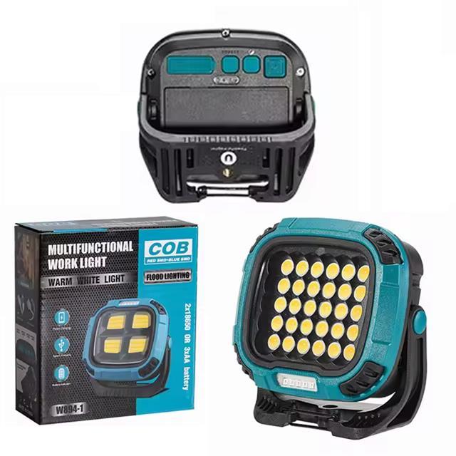 Powermaster MX-W893 4000K - 7000K - Kırmızı 30 COB Ledli 30 Watt Çok Fonksiyonlu Çalışma Lambası (Powerbank)