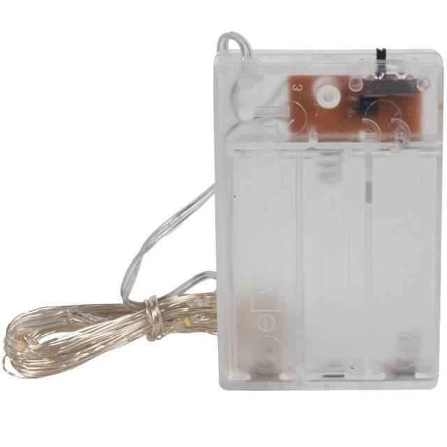 Powermaster Pilli RGB 4 Renkli Yanıp  Sönen 10 Metre Kablolu Bağ Led