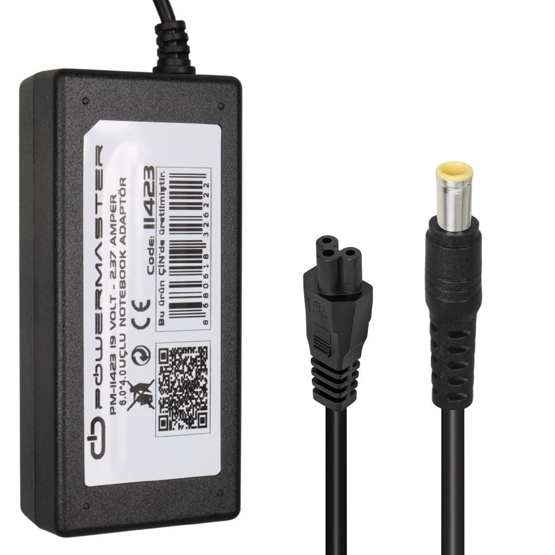 Powermaster PM-11423 19V 2.37A 45W 6.0x4.0mm İğneli Uçlu Notebook Şarj Adaptörü