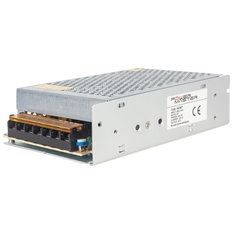 Powermaster PM-14067 12 Volt - 8.5 Amper - 100 Watt Metal Kasa Adaptör (16*9.7*4)