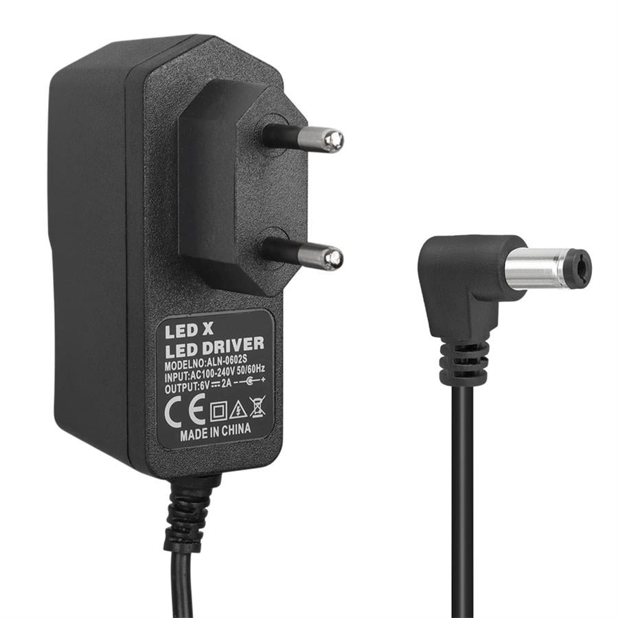 Powermaster PM-16738 6 Volt - 2 Amper 5.5*2.5 Mm Uçlu Plastik Kasa Priz Tipi Adaptör