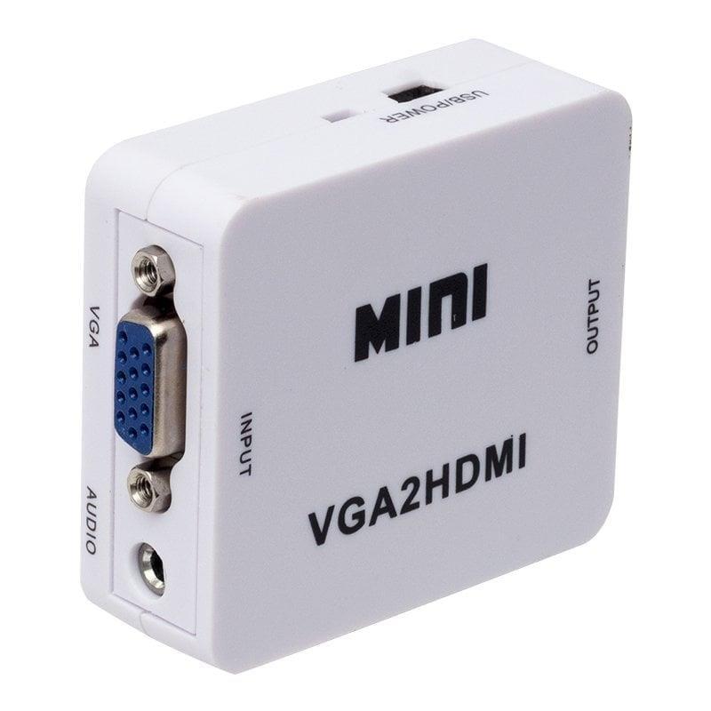 PowerMaster PM-18698 VGA To HDMI Ses Girişli Mini Model Dönüştürücü