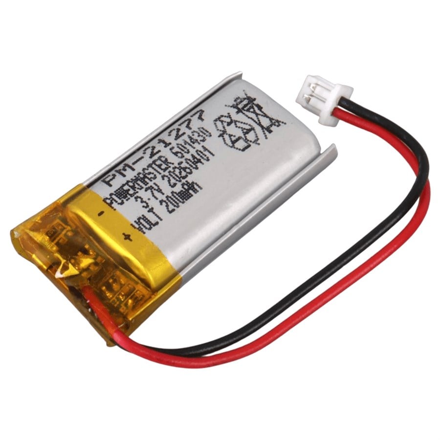 Powermaster PM-21277 3.7V 200mAh 601430 3.5mm Soketli Lityum Polimer (Li-Po) Batarya Şarj Edilebilir Pil