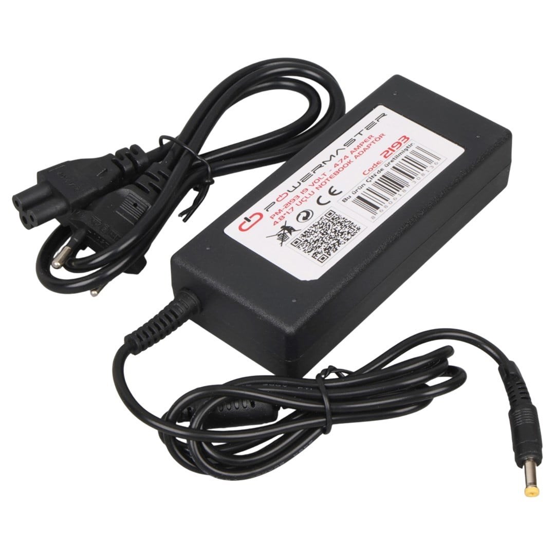Powermaster PM-2193 19 Volt - 4.74 Amper 4.8*1.7 Mm Uçlu Adaptör (Hp Notebook)