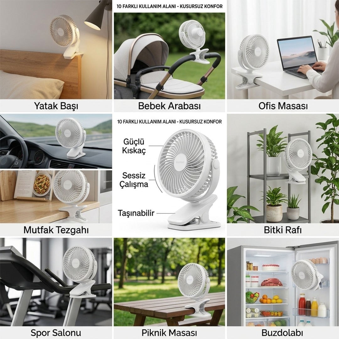 Powermaster PM-25087 Beyaz Fan Vantilatör