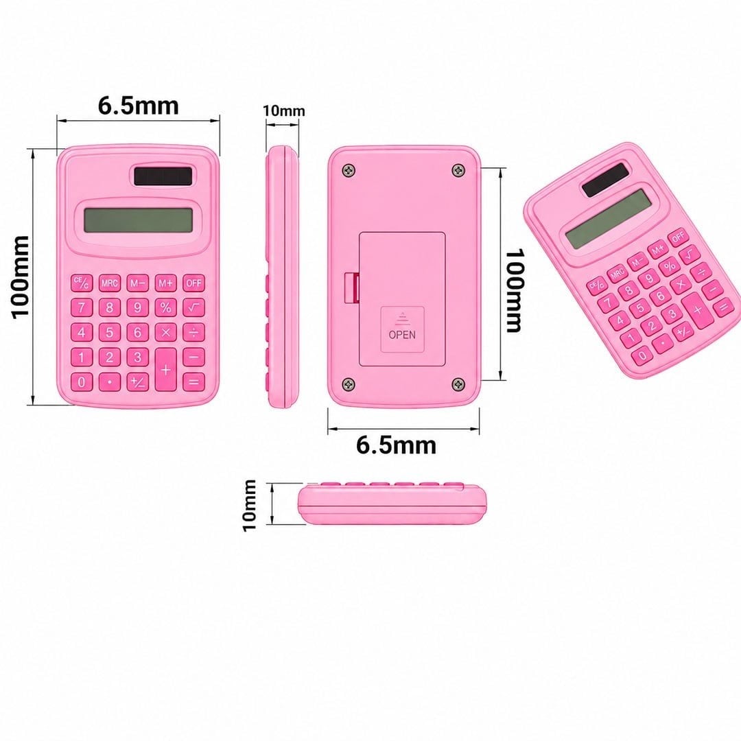 PowerMaster PM-25421 Pembe Mini Hesap Makinesi