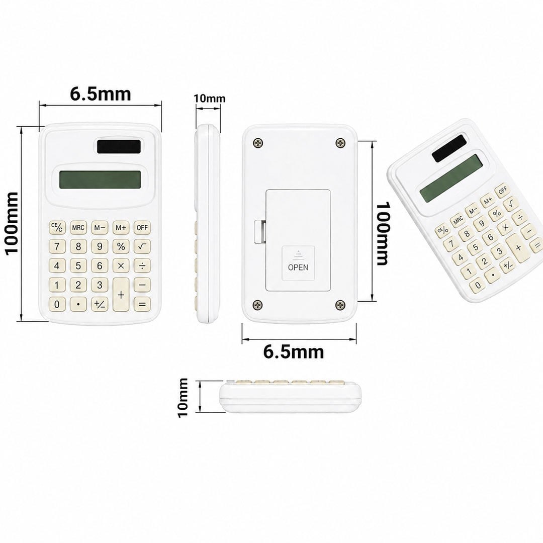 PowerMaster PM-25423 Beyaz Mini Hesap Makinesi