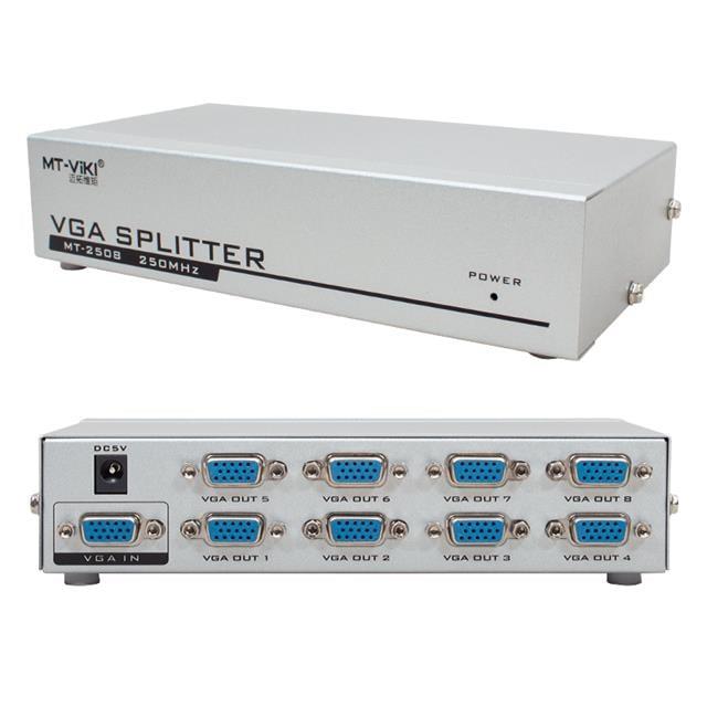 Powermaster PM-2553 8 Port VGA Dağıtıcı Çoğaltıcı Splitter 9 Volt Adaptörlü 1920X1440 250Mhz