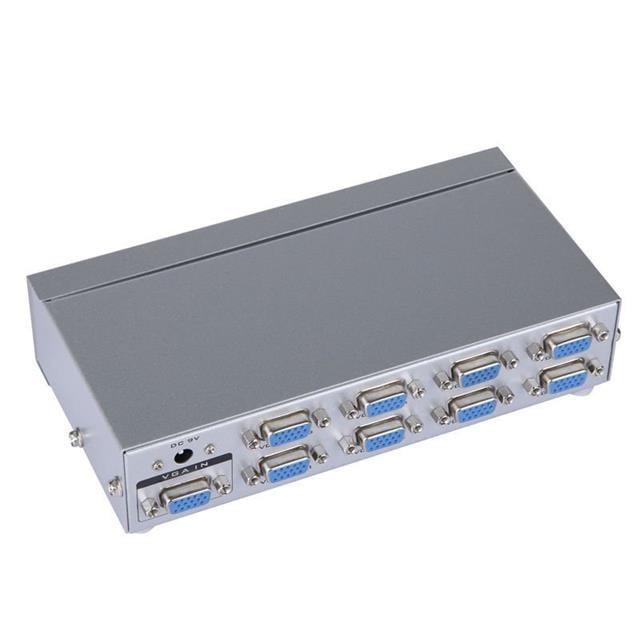 Powermaster PM-2553 8 Port VGA Dağıtıcı Çoğaltıcı Splitter 9 Volt Adaptörlü 1920X1440 250Mhz