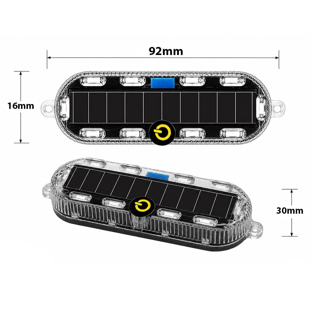 Powermaster PM-25928 Güneş Enerjili Çok Renkli LED Flaşörlü İkaz Lambası Su Geçirmez