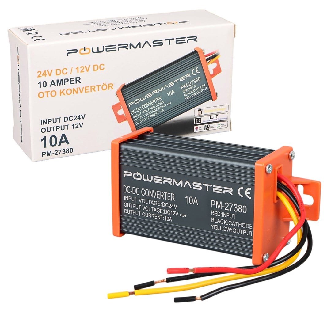 Powermaster Pm-27380 24V DC 12V DC 10 Amper Oto Konvertör