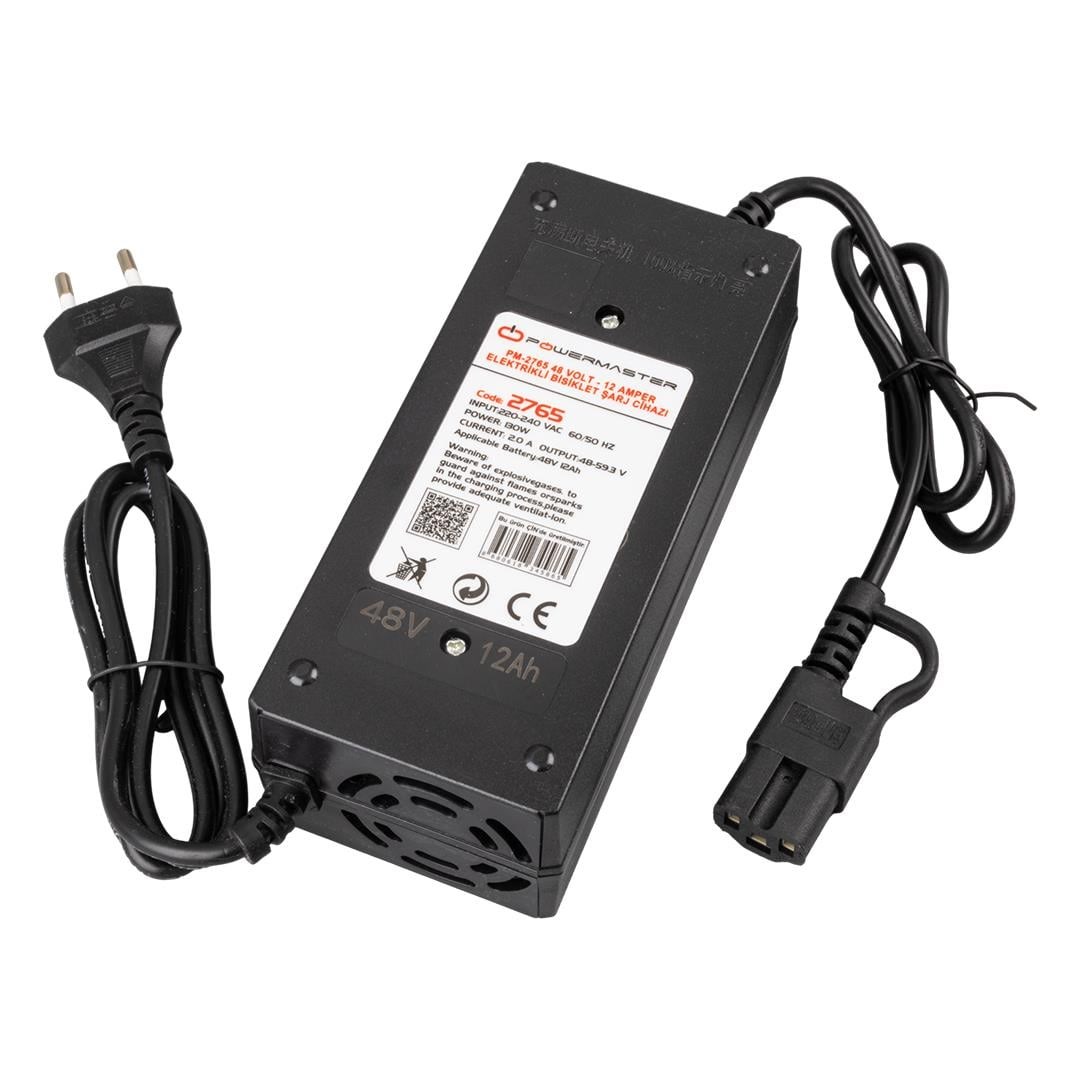 Powermaster PM-2765 48 Volt - 12 Amper Elektrikli Bisiklet Şarj Cihazı