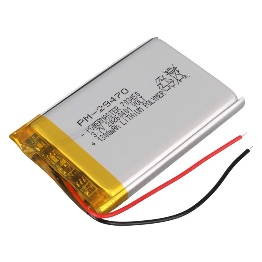 Powermaster PM-29470 3.7V 1.300mAh 703450 Soketsiz Lityum Polimer (Li-Po) Batarya Şarj Edilebilir Pil