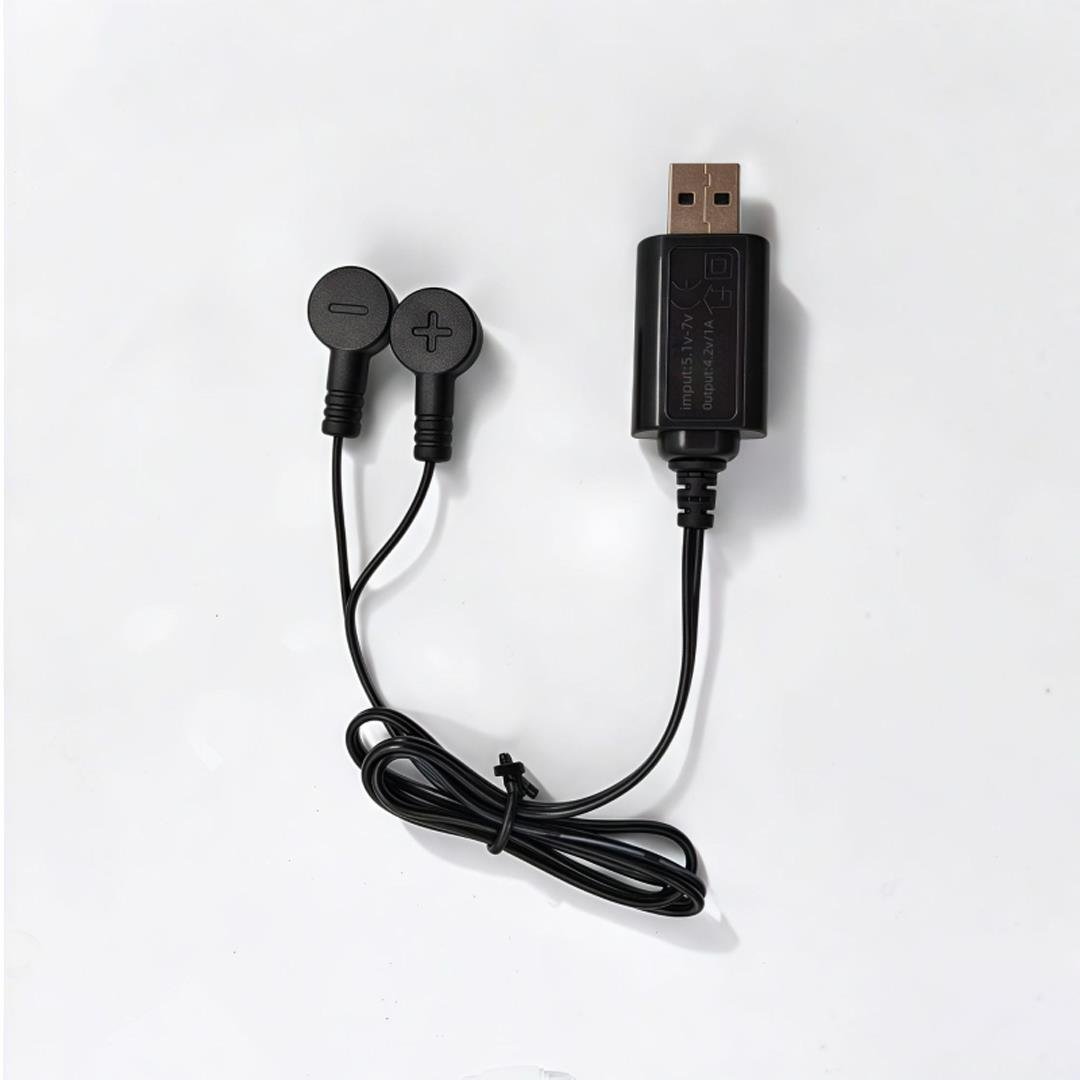 PowerMaster PM-29723 4.2V 1A Manyetik USB Şarj Kablosu Büyük Lityum Piller İçin Portatif Şarj Çözümü