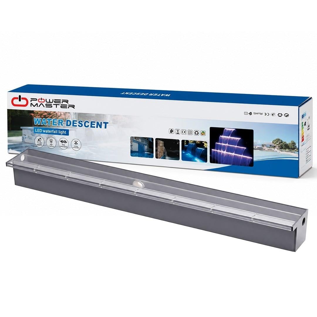 Powermaster PM-37795 Havuz ve Bahçe Şelale Başlığı 90cm RGB LED'li Uzaktan Kontrollü