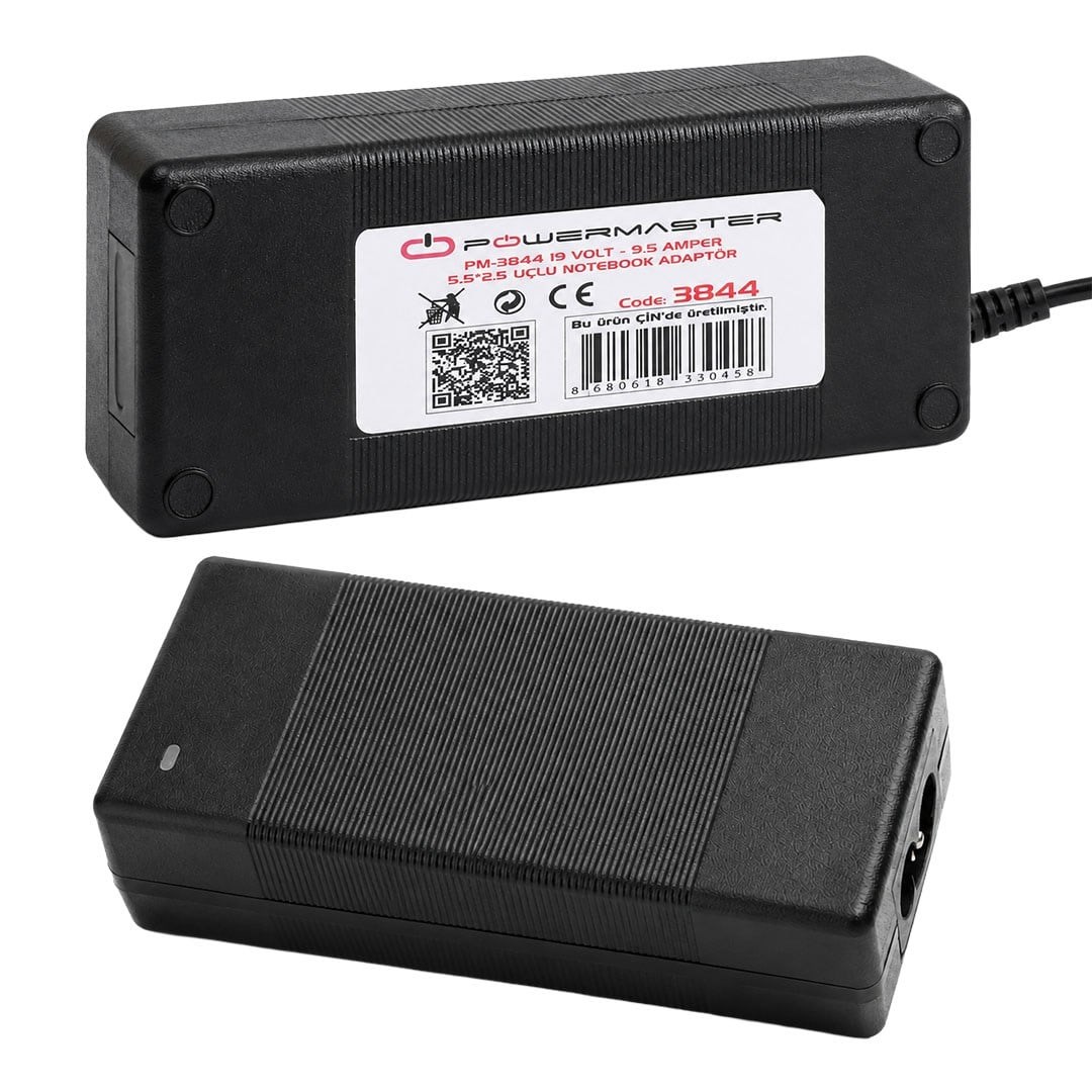 Powermaster PM-3844 19 Volt - 9.5 Amper 5.5*2.5 Mm Uçlu Notebook Adaptör