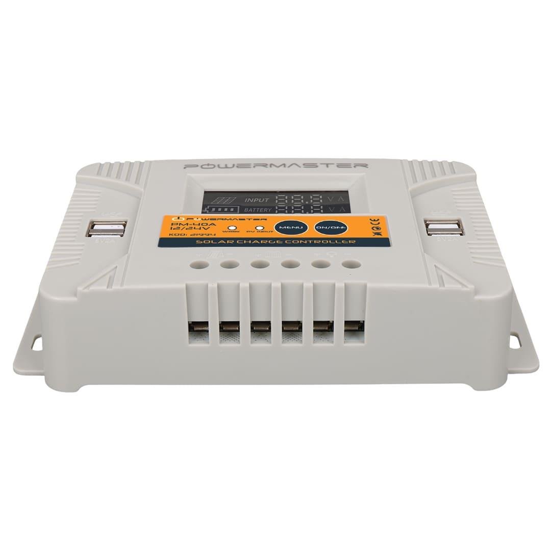 Powermaster PM-40A 12V-24V 40 Amper 4 USB Çıkışlı Dijital Ekranlı Solar Şarj Regülatörü